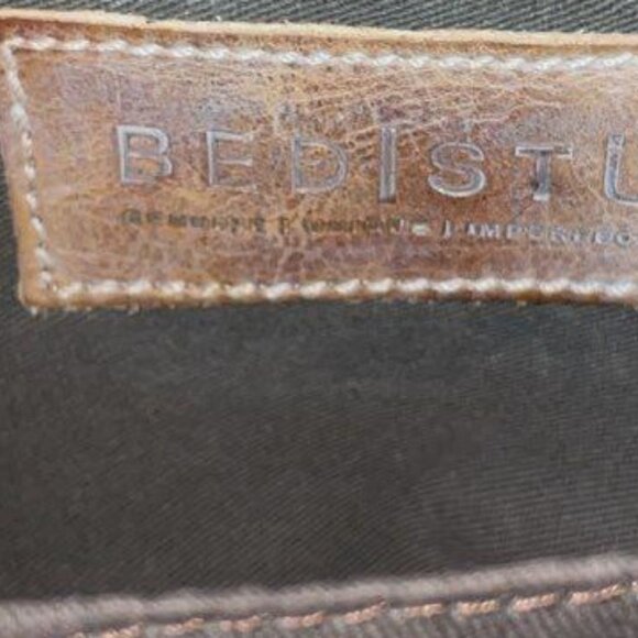 BED STU*Ventura Tan Rustic Mason small Leather crossbody bag aprox 6.5x7 - Picture 8 of 11